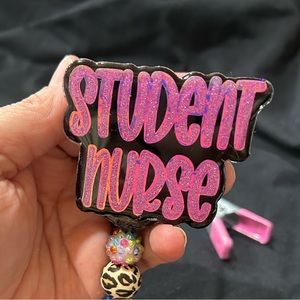 Glitter resin badge reels